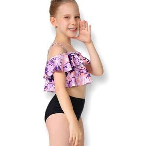NWT Cadocado Off Shoulder Ruffle Swimwear Tankini